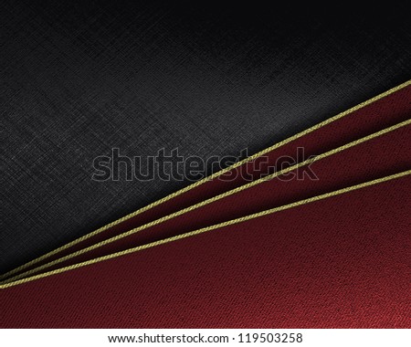 Design template - black Background with tilted red sheets of paper. Template for an inscription