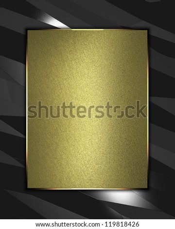 Design template - iron Background and gold nameplate