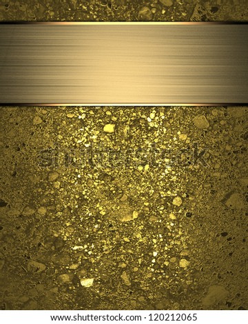 The template for the inscription. Gold dust with gold nameplate for writing.