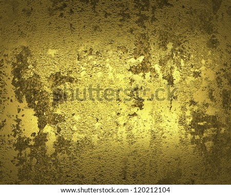 Old gold wall ( Textured gold background ).