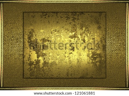 Design template - Abstract gold background, with old gold name plate