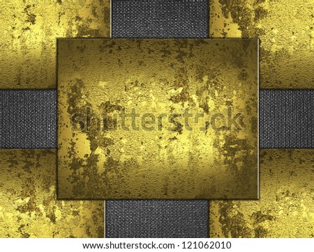 Design template - Abstract gold background, consists of four gold plates