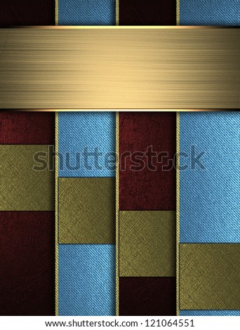 Design template - reds with blue stripes and gold accents and gold nameplate