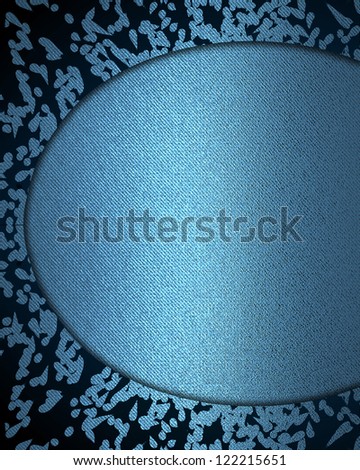 Design template. Abstract blue background with a circular plate