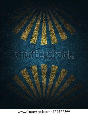 Blue background with golden rays of the sun