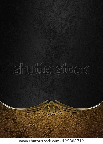 Design template - Gold rich texture with black edges and gold trim