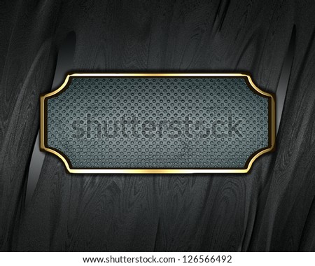 Design template - Black rich texture with black plate and gold trim