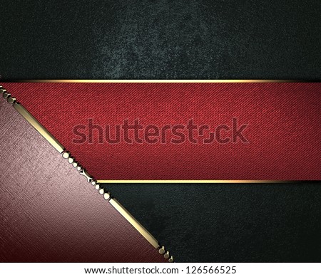Design template - Design template - Black texture, with brown edges and gold trim and red name plate