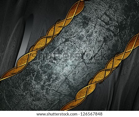 Design template - Dark rich texture with black edges and gold trim