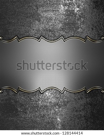 Grunge iron Texture with iron nameplate and gold trim