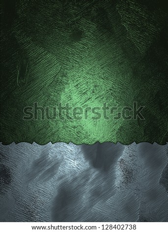 Design template - Abstract green background with abstract blue texture edges