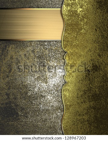 Design template - Old iron background with antique gold plate