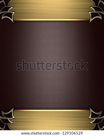Design template - Brown rich texture with gold edges and gold trim.