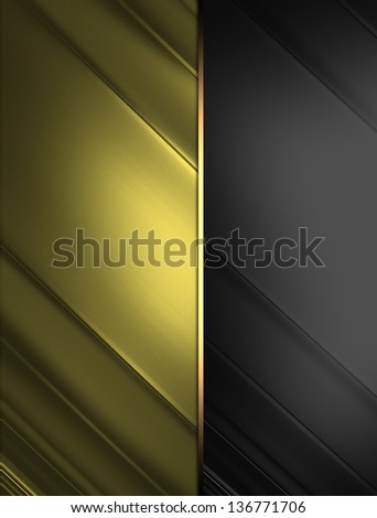Black background with gold edges. Template design. Template for writing text. Template website