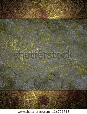 Abstract grunge gold texture with grey nameplate. Template design. Template for writing text. Template website