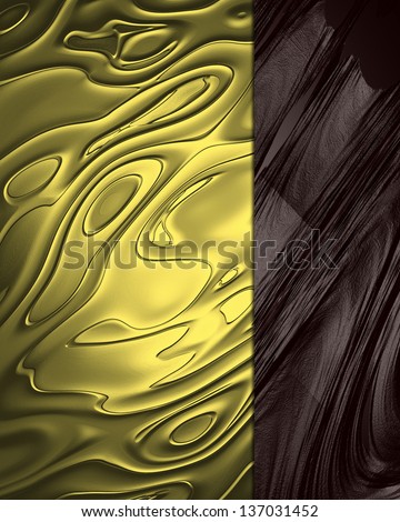 Template for design. Brown background with gold. Design for website
