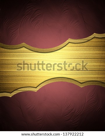 Red background with golden mean. Template for design