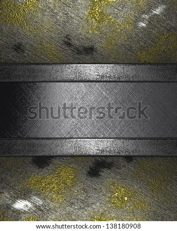 Grunge background with a metallic iron plate. Design template. Design for website