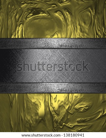 Abstract gold background with iron plate. Design template. Design for website