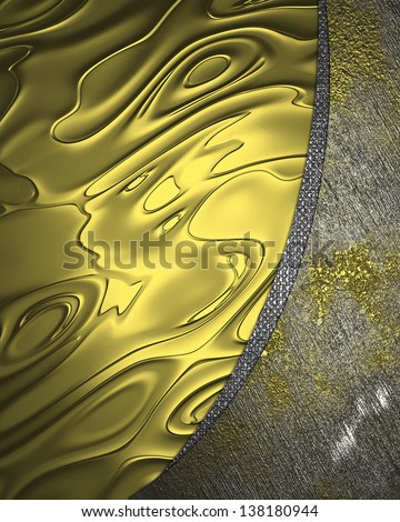 Abstract gold background, with grunge edges with gold ribbon. Design template. Design for website