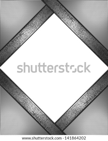 White background with metal corners. Design for template.