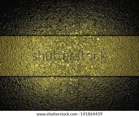 grunge gold plate with gold nameplate. Design for template. Design for website