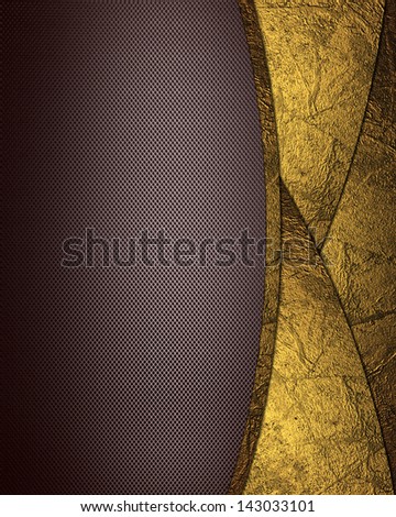 Brown background with gold cut (inserts). Design element. Template for website
