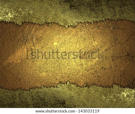 Yellow background with gold torn edges. Design template. Design template. Template