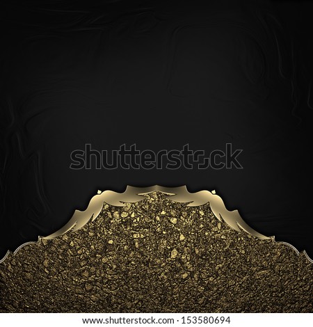 Black Background with gold dust edges with gold trim. Element design