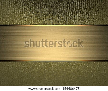 Design template - Gold rich texture with golden sign and gold trim