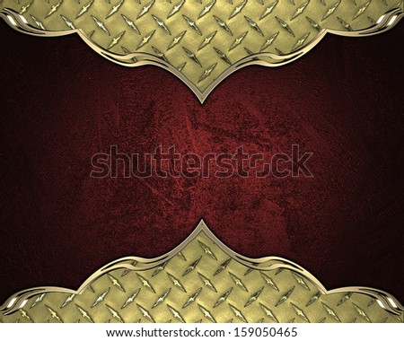 elegant background with gold pattern and red sign. Design template