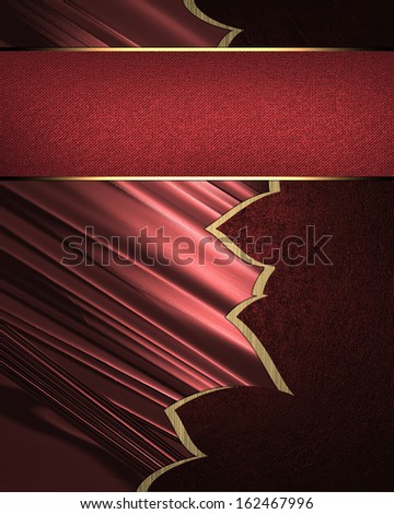 Abstract red background with red inserts with red plate. Design template