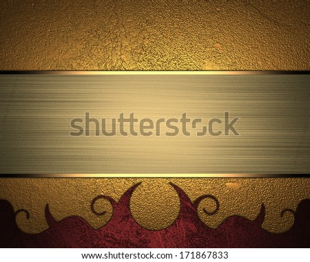 Golden background with a red pattern