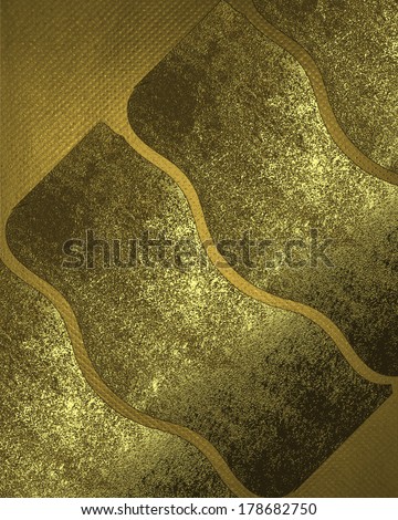 Abstract background of old gold plates. Design template