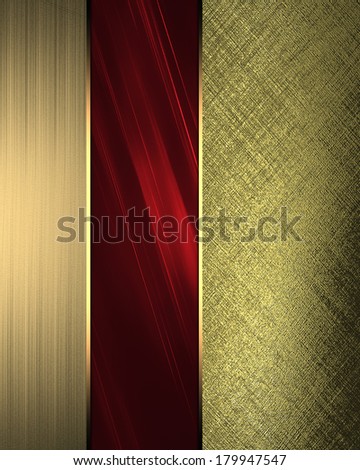 Golden texture with red accents. Design template
