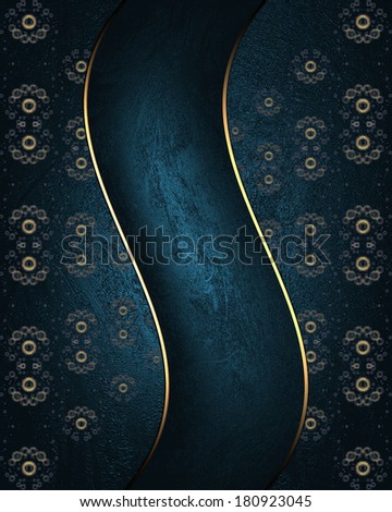 Abstract blue texture with wave blue ribbon. Design template