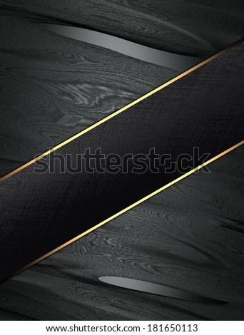 Black texture with black slit. Design template. Design site