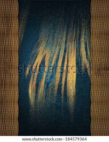 Abstract blue background with gold scuffed. Template design. website Templates