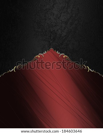 Black background with red and golden trim. Design template