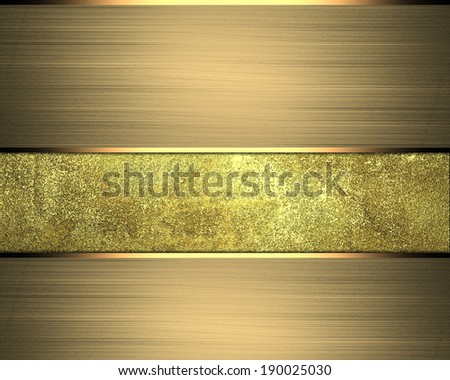 Background of gold ribbons and old tapes. Design template. Design for site