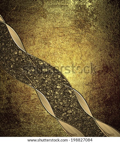 Abstract grunge red texture with cutout gold sand. Design for text. Design for site
