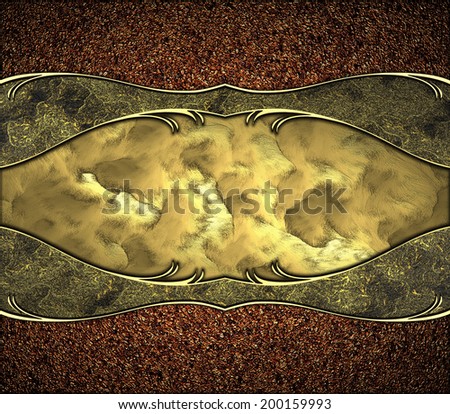 Abstract background for an inscription with gold frame. Design template Design site
