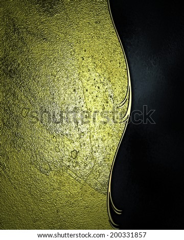 Background for design with gold and black cutout. Design template Design site