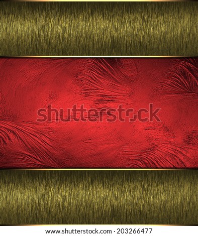 abstract red background c gold edges. Design template. Design site