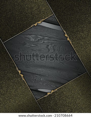 Abstract black nameplate with a dark rich materials in the corners. Design template. Template for site