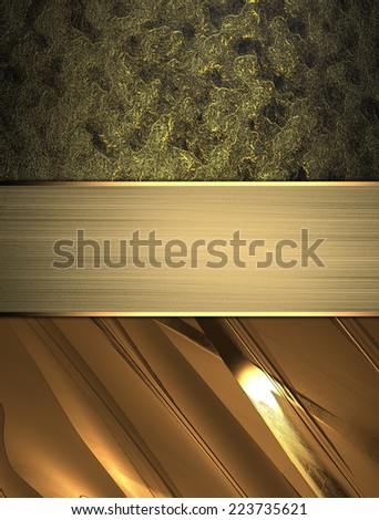 Abstract golden background with a dark golden background. Design template. Design site