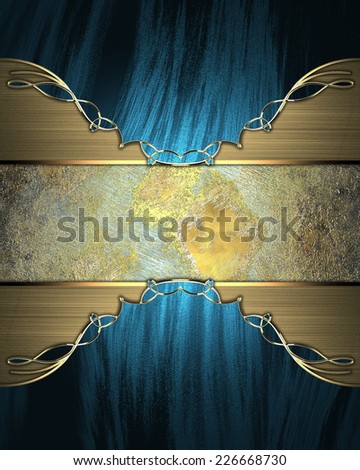 Abstract blue frame with vintage sign