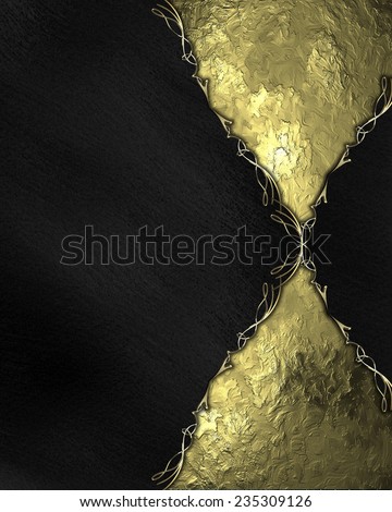Black texture with gold inlays. template Design. Template