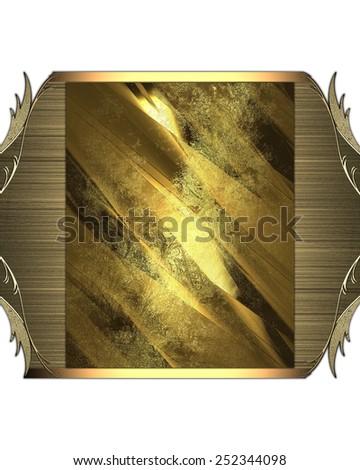 Template gold frame. Design template. Design for site
