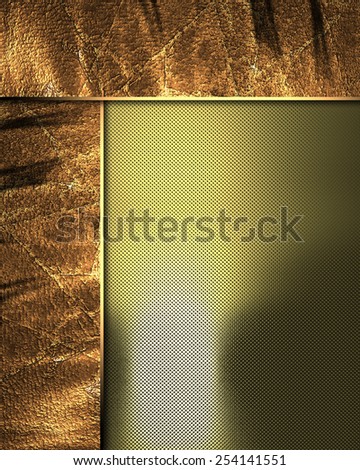 Abstract gold background with grunge side plate. Template for design. Template for the site